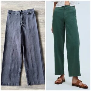 Madewell The Emmett Wide-Leg Crop Pant: Welt Pocket Edition